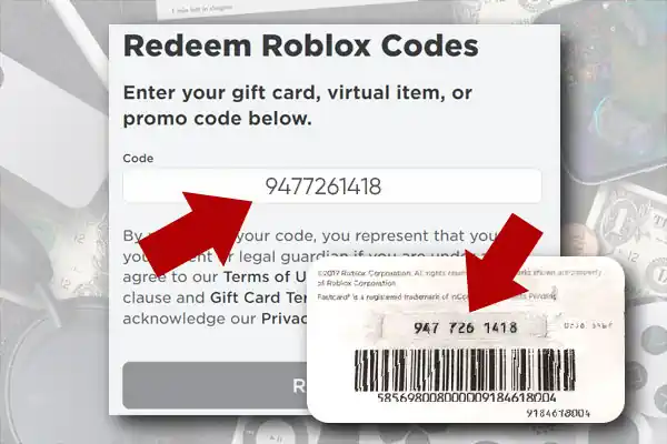 is usually located on the back of the card and covered with a scratch layer