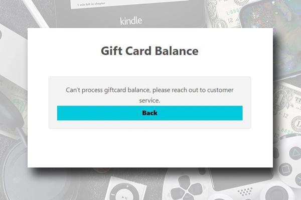 error message while using the online tool